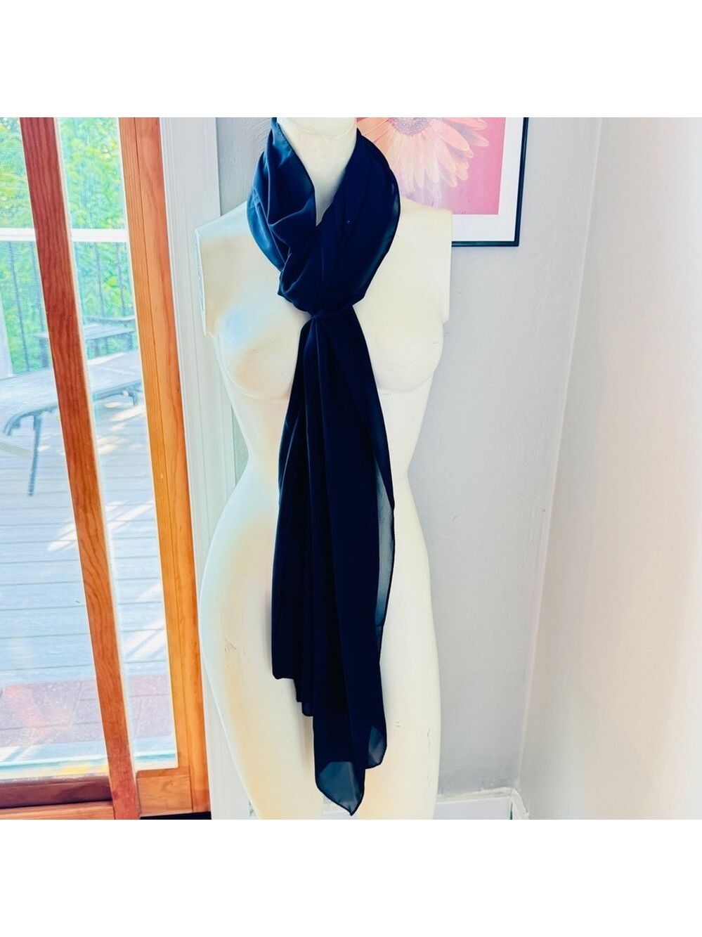Black long scarf/wrap